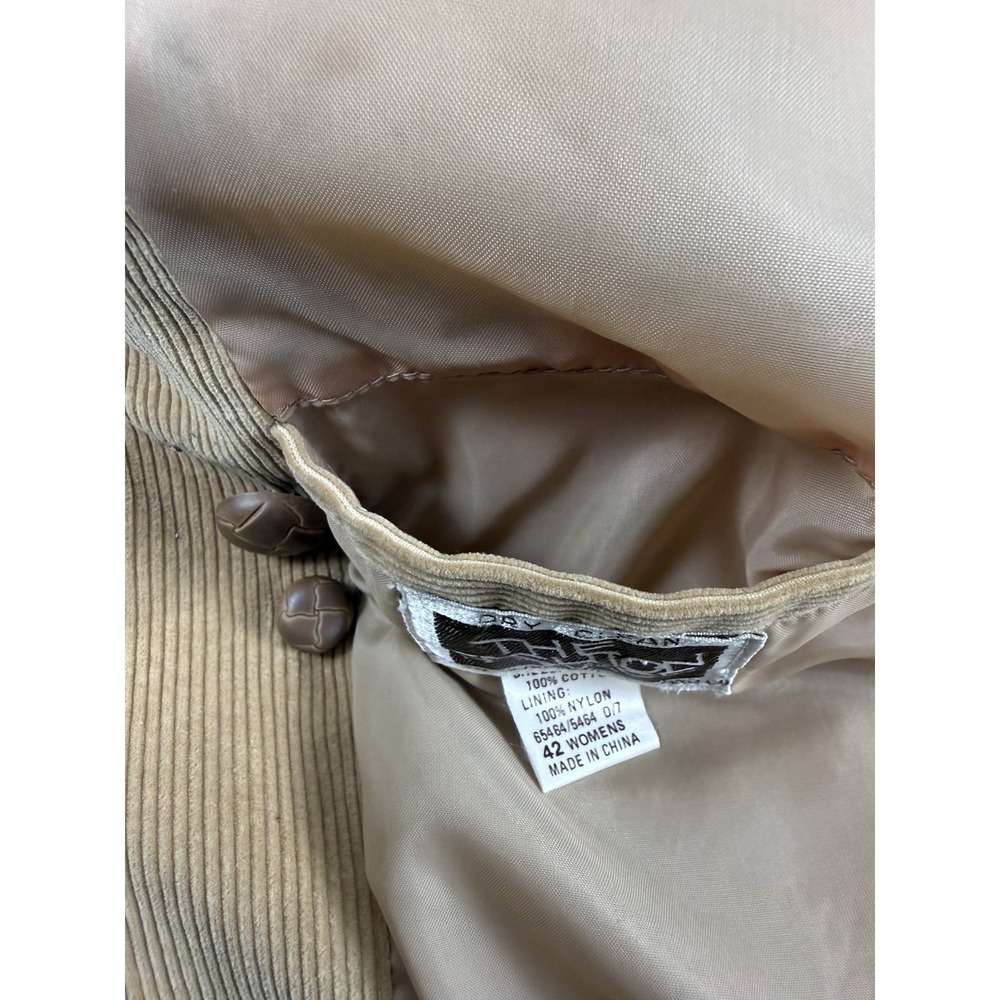 VTG The Fashion Place Size 42W- 10/12 Tan Corduroy Blazer Jacket Sears Womens - Picture 7 of 13
